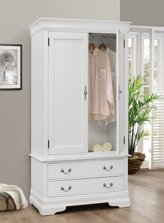 Tủ treo quần áo đẹp dạng Tân cổ điển